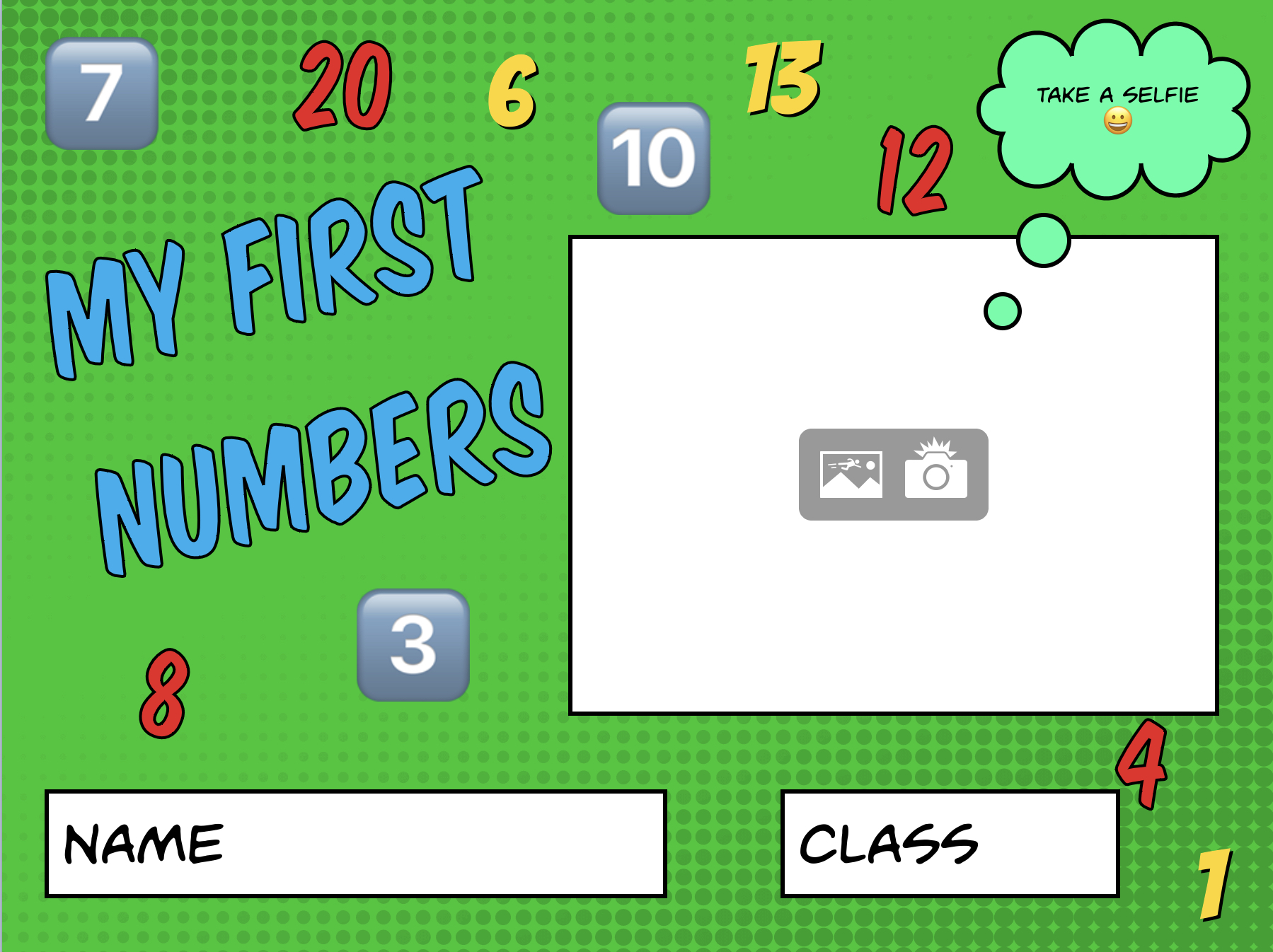 My First Numbers Book Creator Template